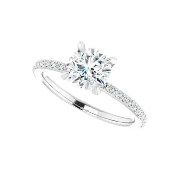 KIARA Platinum Round Lab Grown Diamond Engagement Ring - Larson Jewelers