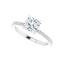 KIARA Platinum Round Lab Grown Diamond Engagement Ring