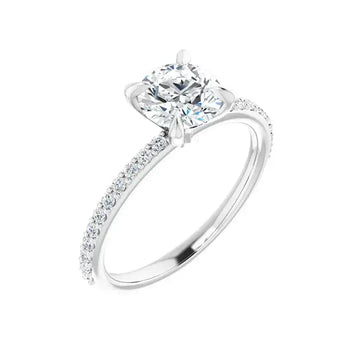 KIARA Platinum Round Lab Grown Diamond Engagement Ring - Larson Jewelers