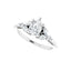 HAILEY Platinum Pear Cut Lab Grown Diamond Engagement Ring
