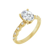 GIANNA 18K Yellow Gold Oval Lab Grown Diamond Engagement Ring