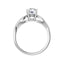TALA Silver Round Lab Grown Diamond Engagement Ring