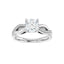 TALA Silver Round Lab Grown Diamond Engagement Ring