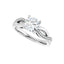 TALA Silver Round Lab Grown Diamond Engagement Ring