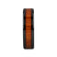ACACIA Koa Wood Inlaid Black Ceramic Ring with Bevels - 4mm - 12mm