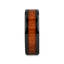 ACACIA Koa Wood Inlaid Black Ceramic Ring with Bevels - 4mm - 12mm