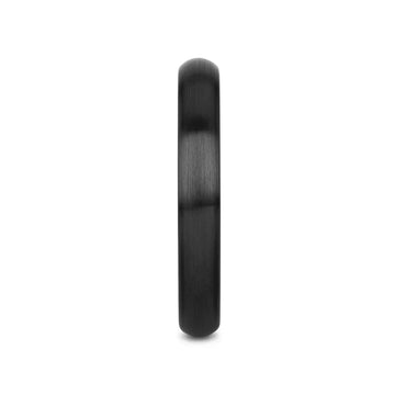 ATTOR Domed Brush Finished Black Ceramic Wedding Band - 2mm - Larson Jewelers