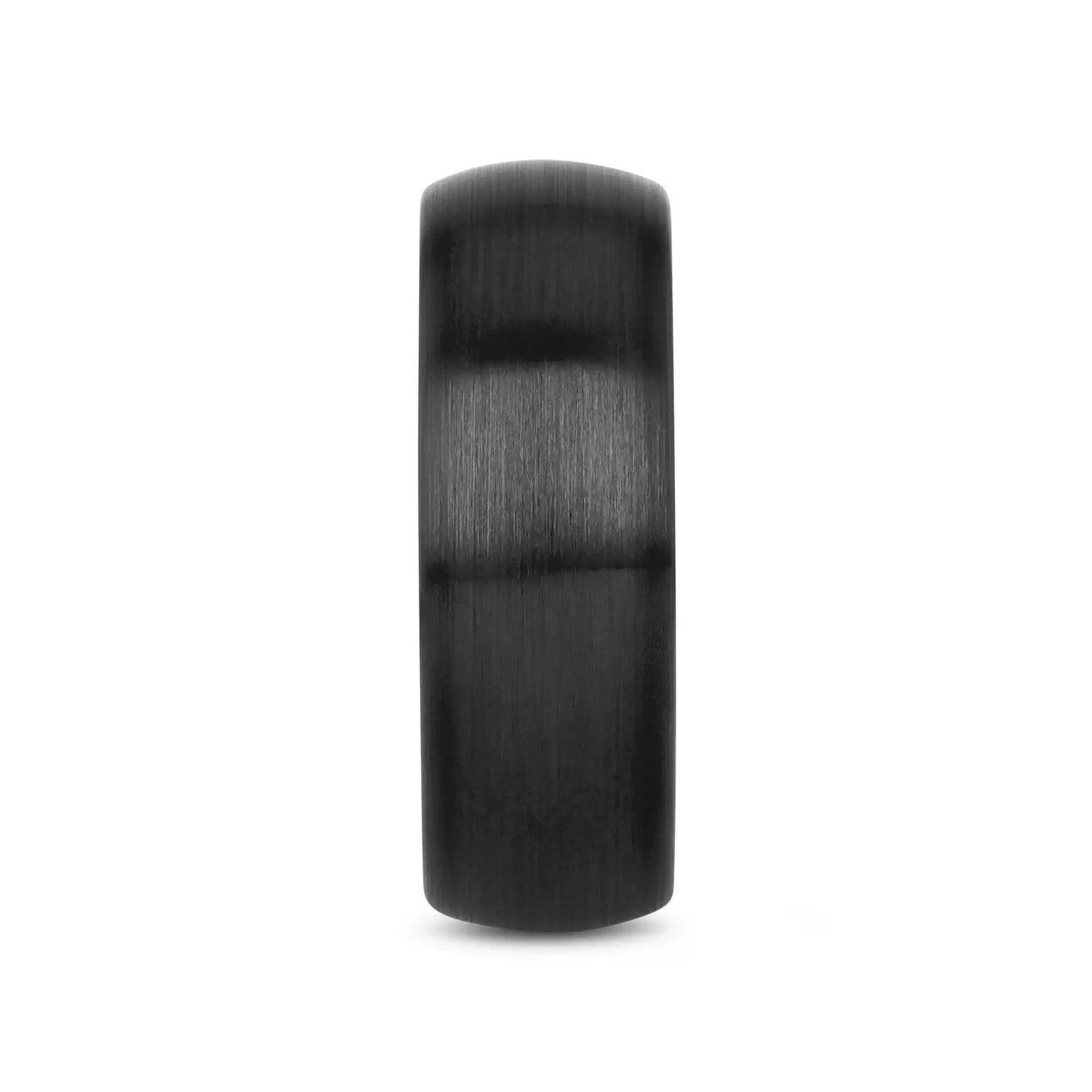 ATTOR Domed Brush Finished Black Ceramic Wedding Band - 2mm - 12mm - Larson Jewelers