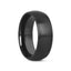 ATTOR Domed Brush Finished Black Ceramic Wedding Band - 2mm - 12mm