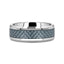 AUGUSTUS Blue Carbon Fiber Inlay Tungsten Carbide Band - 4mm - 10mm
