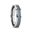 AUGUSTUS Blue Carbon Fiber Inlay Tungsten Carbide Band - 4mm - 10mm