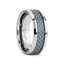 AUGUSTUS Blue Carbon Fiber Inlay Tungsten Carbide Band - 4mm - 10mm