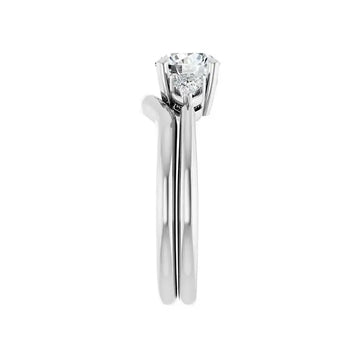IDALIA 18K White Gold Round Lab Grown Diamond Engagement Ring - Larson Jewelers
