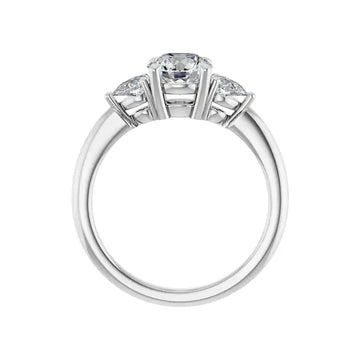 IDALIA 18K White Gold Round Lab Grown Diamond Engagement Ring - Larson Jewelers