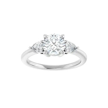 IDALIA 18K White Gold Round Lab Grown Diamond Engagement Ring - Larson Jewelers