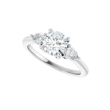 IDALIA 18K White Gold Round Lab Grown Diamond Engagement Ring - Larson Jewelers