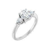IDALIA 18K White Gold Round Lab Grown Diamond Engagement Ring
