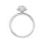 DAYSTAR Platinum Halo Cushion Lab Grown Diamond Engagement Ring
