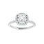 DAYSTAR Platinum Halo Cushion Lab Grown Diamond Engagement Ring
