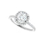 DAYSTAR Platinum Halo Cushion Lab Grown Diamond Engagement Ring