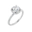 DAYSTAR Platinum Halo Cushion Lab Grown Diamond Engagement Ring