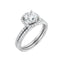 DAYSTAR Platinum Halo Cushion Lab Grown Diamond Engagement Ring