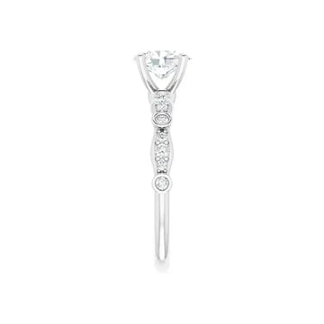 SOLANA 14K White Gold Oval Lab Grown Diamond Engagement Ring - Larson Jewelers