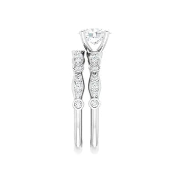 SOLANA 14K White Gold Oval Lab Grown Diamond Engagement Ring - Larson Jewelers