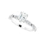 SOLANA 14K White Gold Oval Lab Grown Diamond Engagement Ring