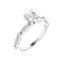 SOLANA 14K White Gold Oval Lab Grown Diamond Engagement Ring