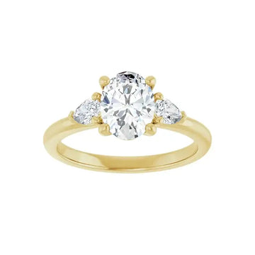 BUTTERCUP 14K Yellow Gold Oval Lab Grown Diamond Engagement Ring - Larson Jewelers