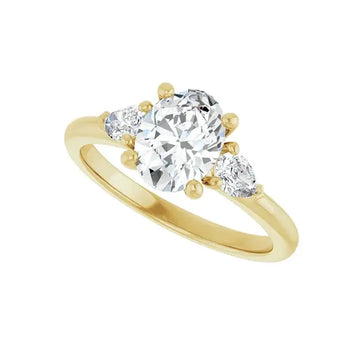 BUTTERCUP 14K Yellow Gold Oval Lab Grown Diamond Engagement Ring - Larson Jewelers
