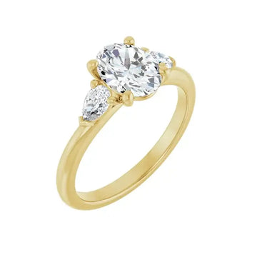 BUTTERCUP 14K Yellow Gold Oval Lab Grown Diamond Engagement Ring - Larson Jewelers