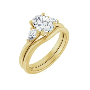 BUTTERCUP 14K Yellow Gold Oval Lab Grown Diamond Engagement Ring - Larson Jewelers