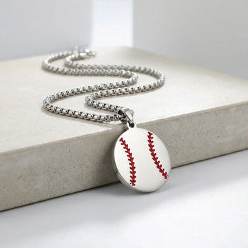 Stainless Steel Baseball Pendant with Matching Chain - Larson Jewelers