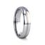 BELLATOR Domed with Brushed Stripe Tungsten Wedding Ring - 4mm to 12mm