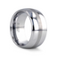 BELLATOR Domed with Brushed Stripe Tungsten Wedding Ring - 4mm to 12mm