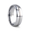 BELLATOR Domed with Brushed Stripe Tungsten Wedding Ring - 4mm to 12mm