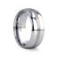 BELLATOR Domed with Brushed Stripe Tungsten Wedding Ring - 4mm to 12mm