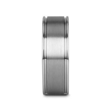 BRIDGEPORT Flat Satin Finish Tungsten Carbide Ring - 6mm - 10mm - Larson Jewelers