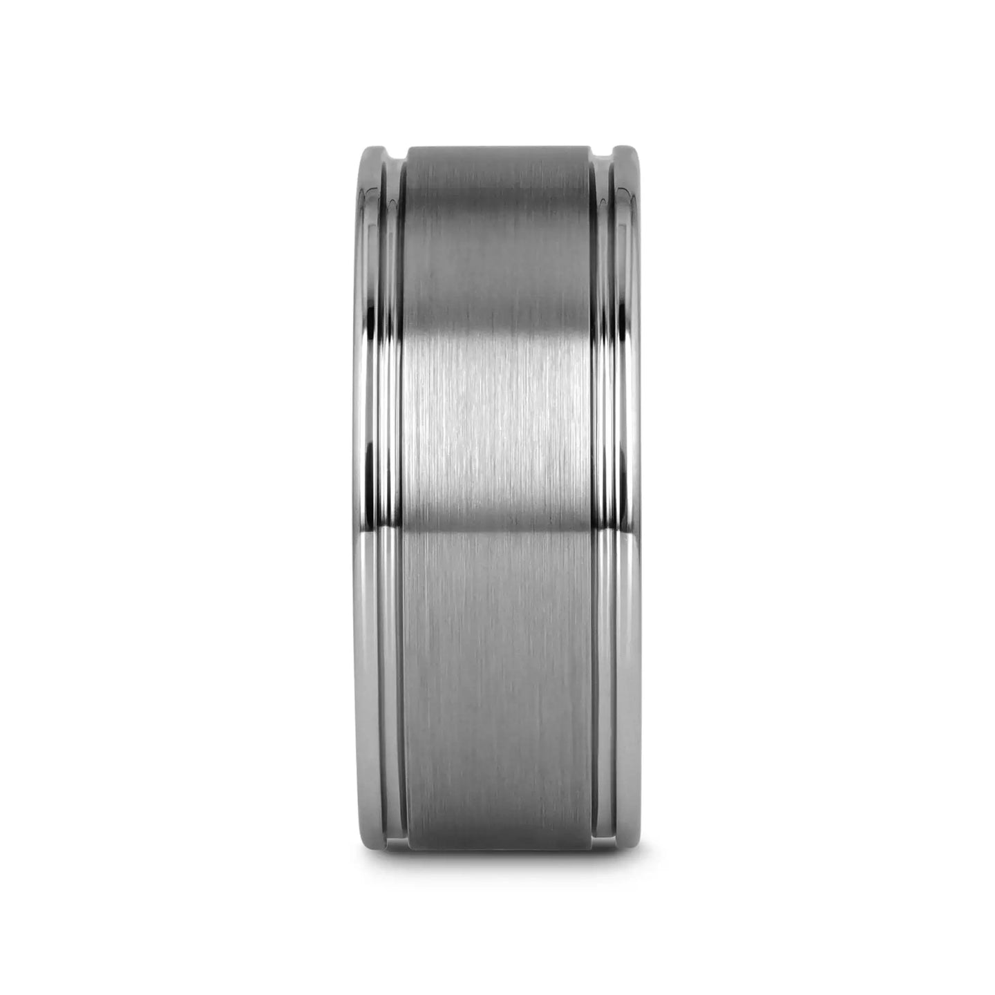 BRIDGEPORT Flat Satin Finish Tungsten Carbide Ring - 6mm - 10mm - Larson Jewelers