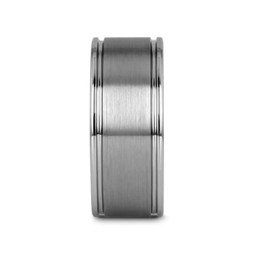 BRIDGEPORT Flat Satin Finish Tungsten Carbide Ring - 6mm - 10mm - Larson Jewelers