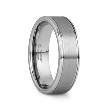 BRIDGEPORT Flat Satin Finish Tungsten Carbide Ring - 6mm - 10mm - Larson Jewelers