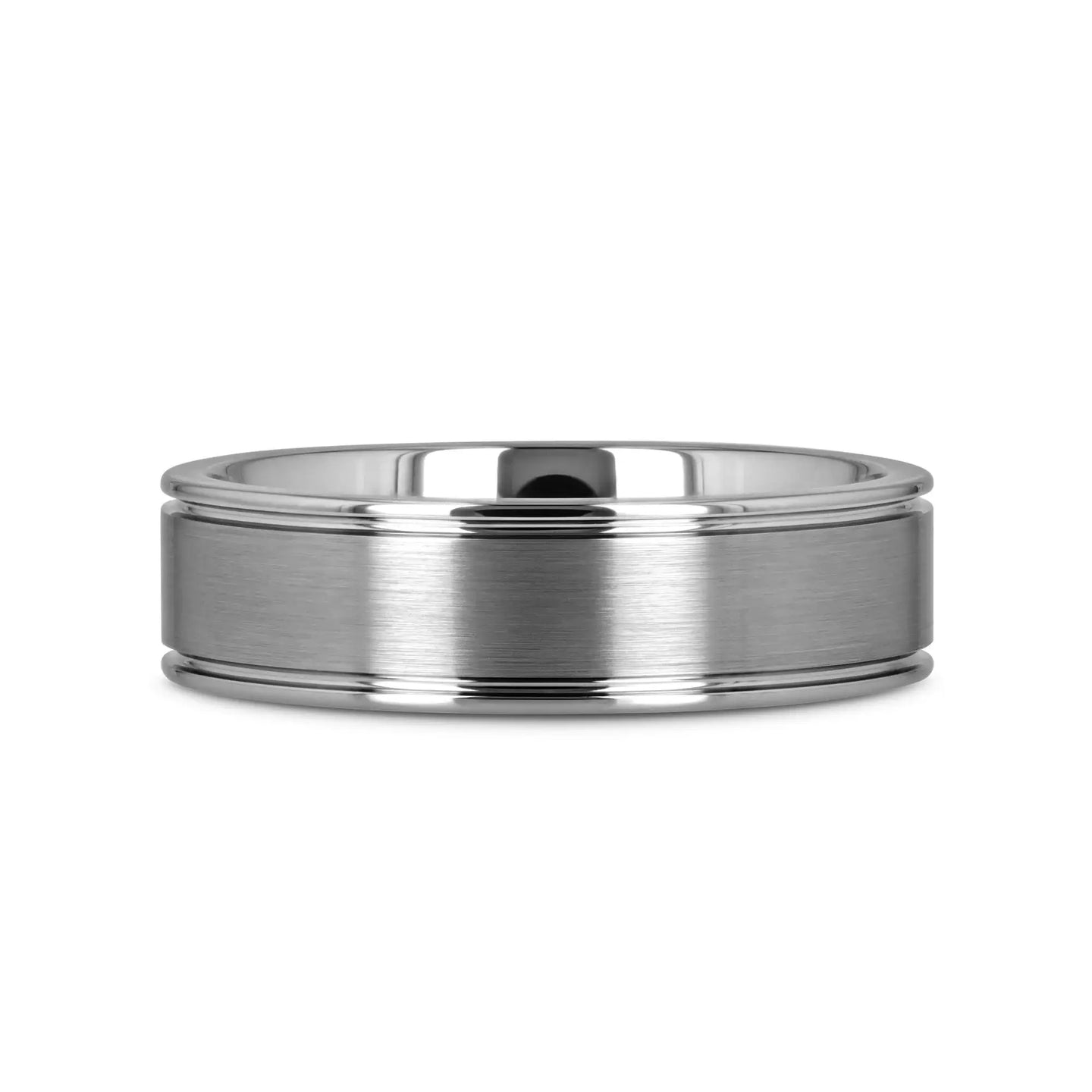 BRIDGEPORT Flat Satin Finish Tungsten Carbide Ring - 6mm - 10mm - Larson Jewelers