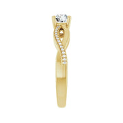 TALA 18K Yellow Gold Round Lab Grown Diamond Engagement Ring