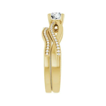 TALA 18K Yellow Gold Round Lab Grown Diamond Engagement Ring - Larson Jewelers