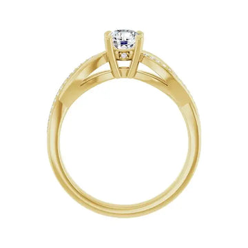 TALA 18K Yellow Gold Round Lab Grown Diamond Engagement Ring - Larson Jewelers