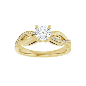 TALA 18K Yellow Gold Round Lab Grown Diamond Engagement Ring - Larson Jewelers