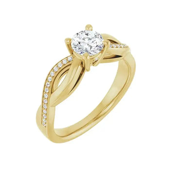 TALA 18K Yellow Gold Round Lab Grown Diamond Engagement Ring - Larson Jewelers
