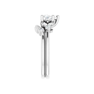 HAILEY 14K White Gold Pear Cut Lab Grown Diamond Engagement Ring - Larson Jewelers